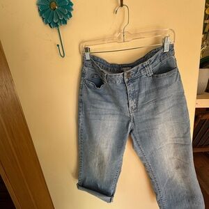 Y2K Fashion Bug Light Blue Denim Capri Pants